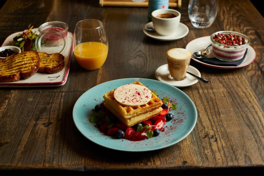 Pickett's Deli Waffles with Fresh Fruit